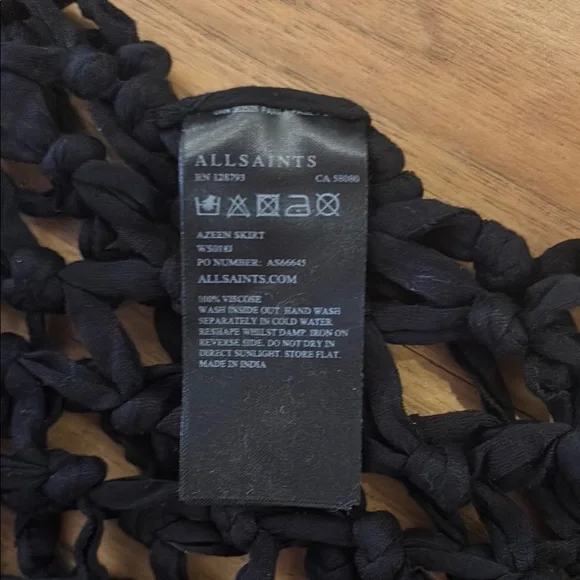 All Saints Chic Black Knitted Skirt - Picture 2 of 3